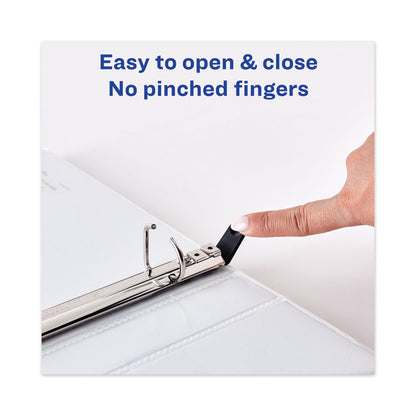 Heavy-Duty View Binder with DuraHinge and One Touch Slant Rings, 3 Rings, 0.5" Capacity, 11 x 8.5, White