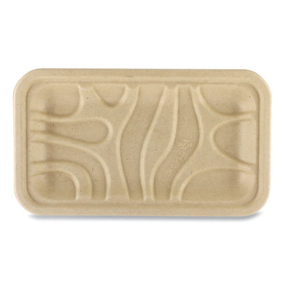 PFAS Fiber Trays, 8.3 x 4.9 x 0.7, Natural, Paper, 500/Carton