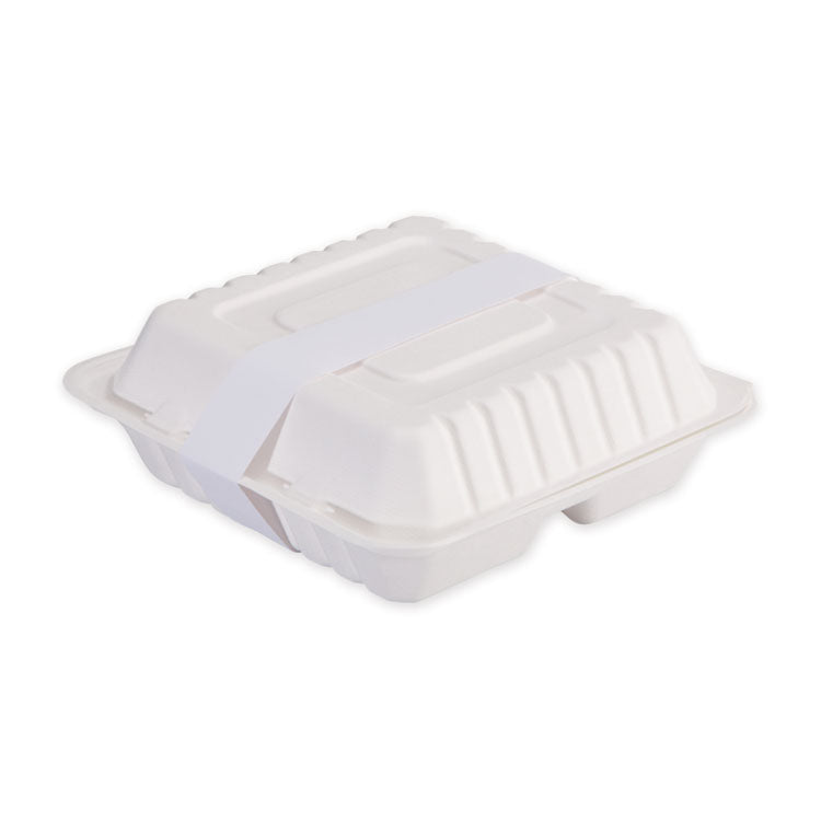 Peel and Seal Tamper Evident Food Container Bands, 1.5 x 24, White, Paper, 2,500/Carton