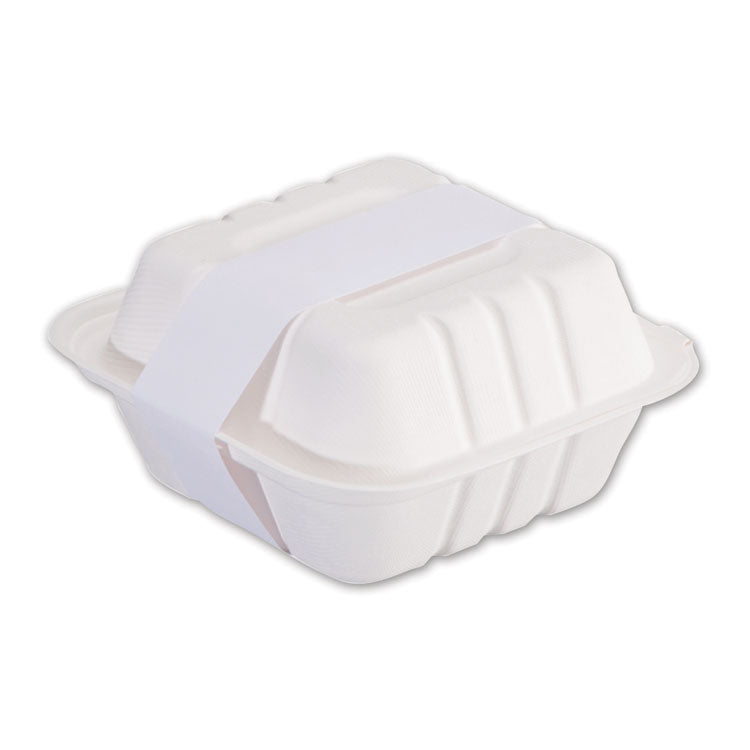 Peel and Seal Tamper Evident Food Container Bands, 1.5 x 24, White, Paper, 2,500/Carton