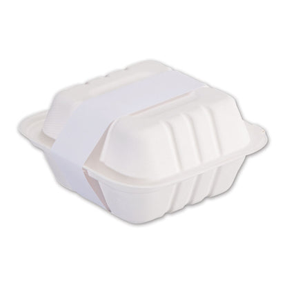 Peel and Seal Tamper Evident Food Container Bands, 1.5 x 24, White, Paper, 2,500/Carton