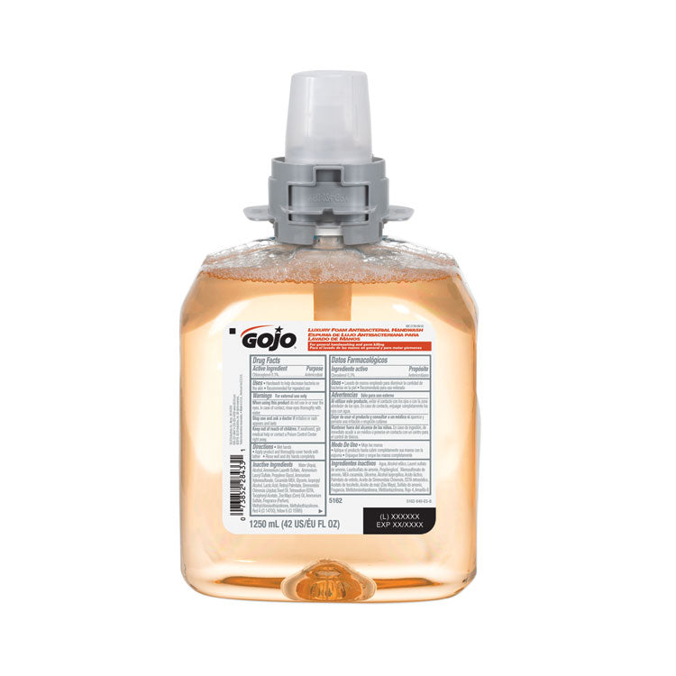 Luxury Foam Antibacterial Handwash Refill, Fresh Fruit Scent, 1,250 mL, 4/Carton