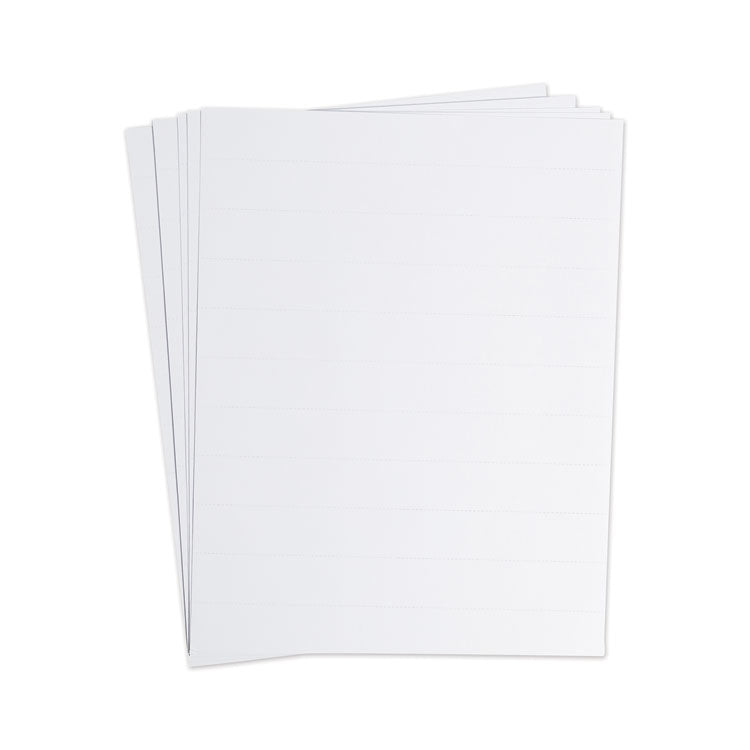 Data Card Replacement Sheet, 8.5 x 11 Sheets, Perforated at 1", White, 10/Pack