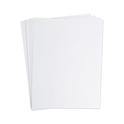 Data Card Replacement Sheet, 8.5 x 11 Sheets, Perforated at 1", White, 10/Pack