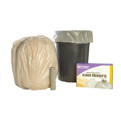 8105015171379, SKILCRAFT Linear Low Density Can Liners, 45 gal, 1 mil, 40" x 46", Gray, 40/Box