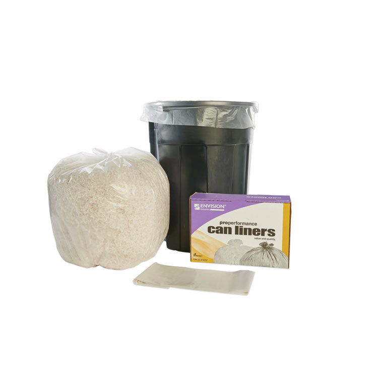 8105015171366, SKILCRAFT High Density Can Liners, 30 gal, 12 mic, 30" x 37", Natural, 500/Box