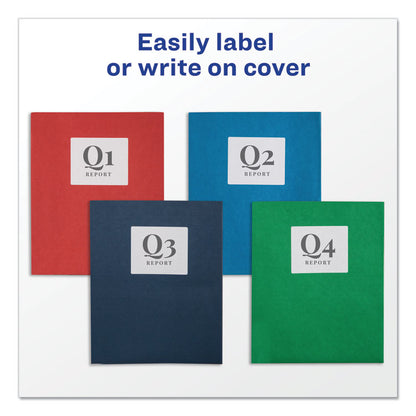 Two-Pocket Folder with Prong Fasteners, Accommodates (70) 11 x 8.5 Sheets, Green, 25/Box