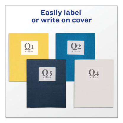 Two-Pocket Folder, Accommodates (40) 11 x 8.5 Sheets, Yellow, 25/Box