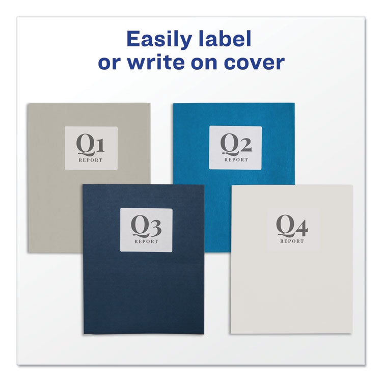 Two-Pocket Folder, Accommodates (40) 11 x 8.5 Sheets, White, 25/Box