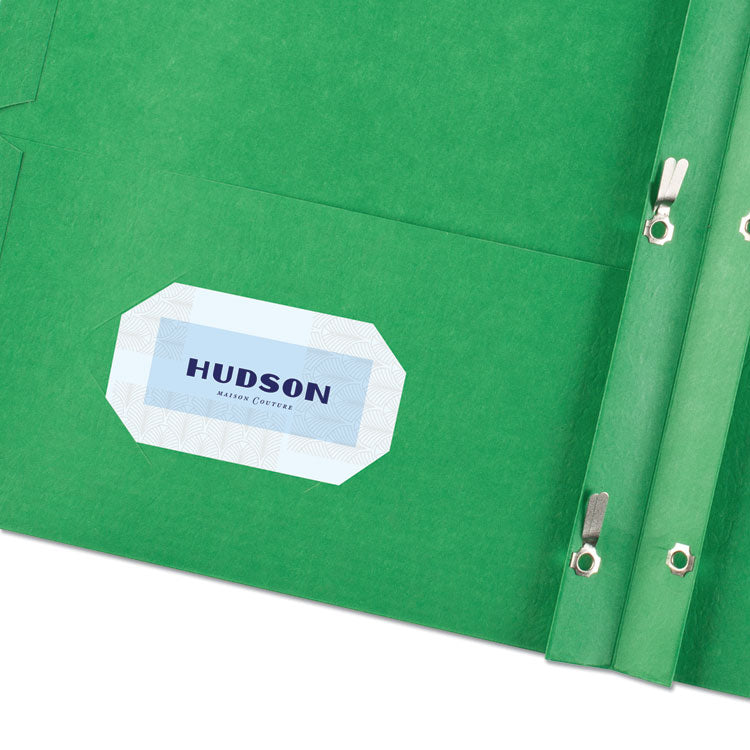 Two-Pocket Folder with Prong Fasteners, Accommodates (70) 11 x 8.5 Sheets, Green, 25/Box