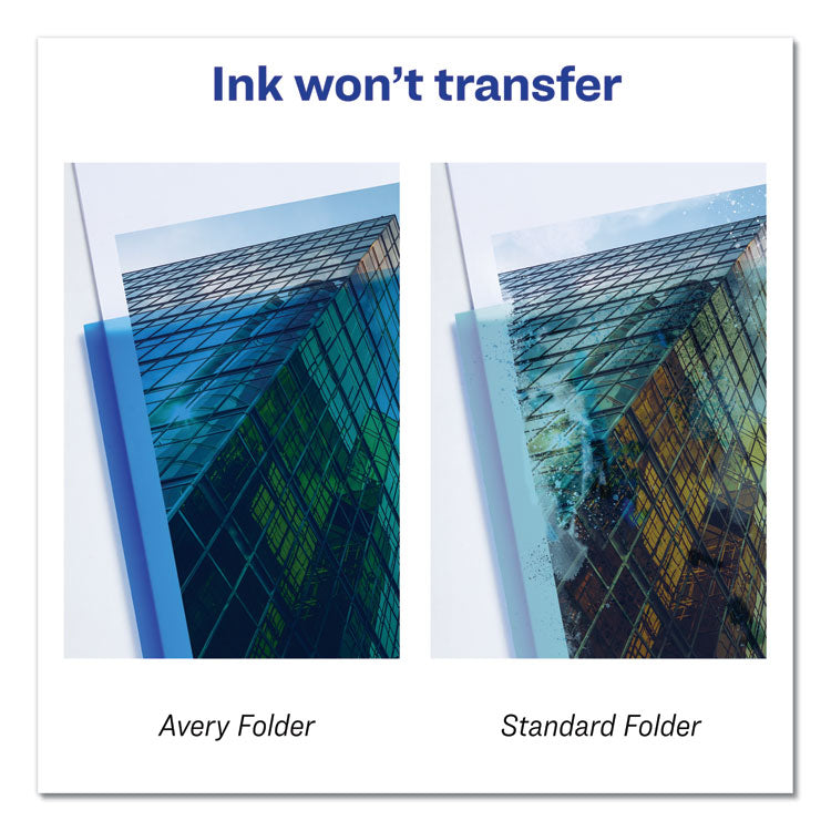 Translucent Two-Pocket Folder, Accommodates (20) 11 x 8.5 Sheets, Translucent Blue