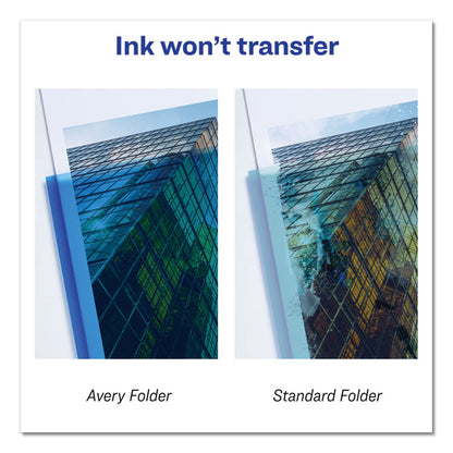 Translucent Two-Pocket Folder, Accommodates (20) 11 x 8.5 Sheets, Translucent Blue