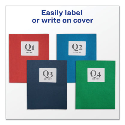 Two-Pocket Folder, Accommodates (40) 11 x 8.5 Sheets, Green, 25/Box