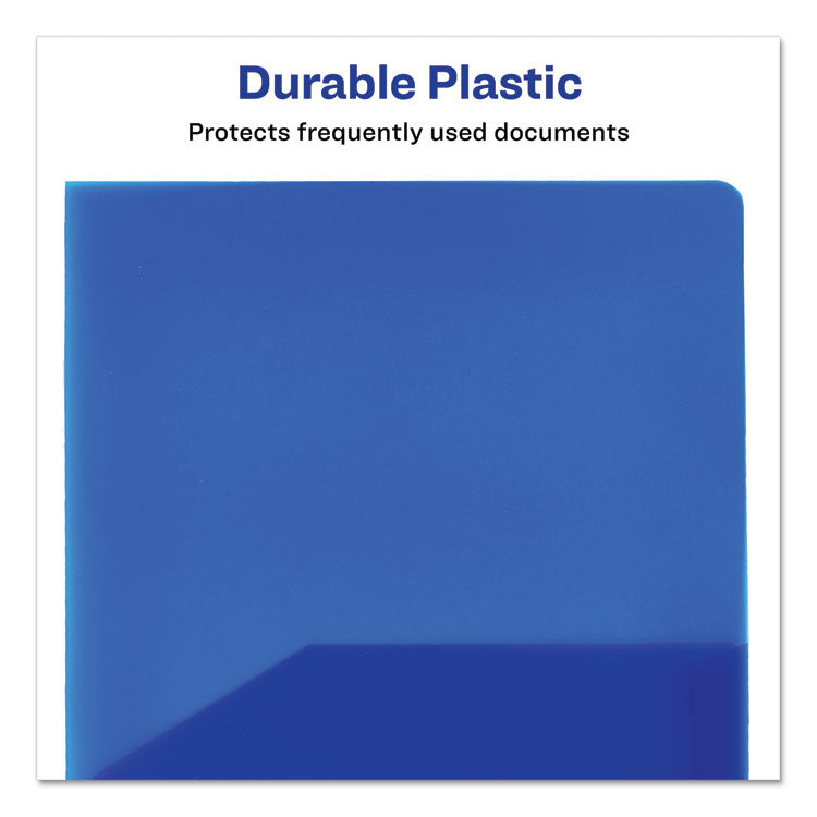 Translucent Two-Pocket Folder, Accommodates (20) 11 x 8.5 Sheets, Translucent Blue