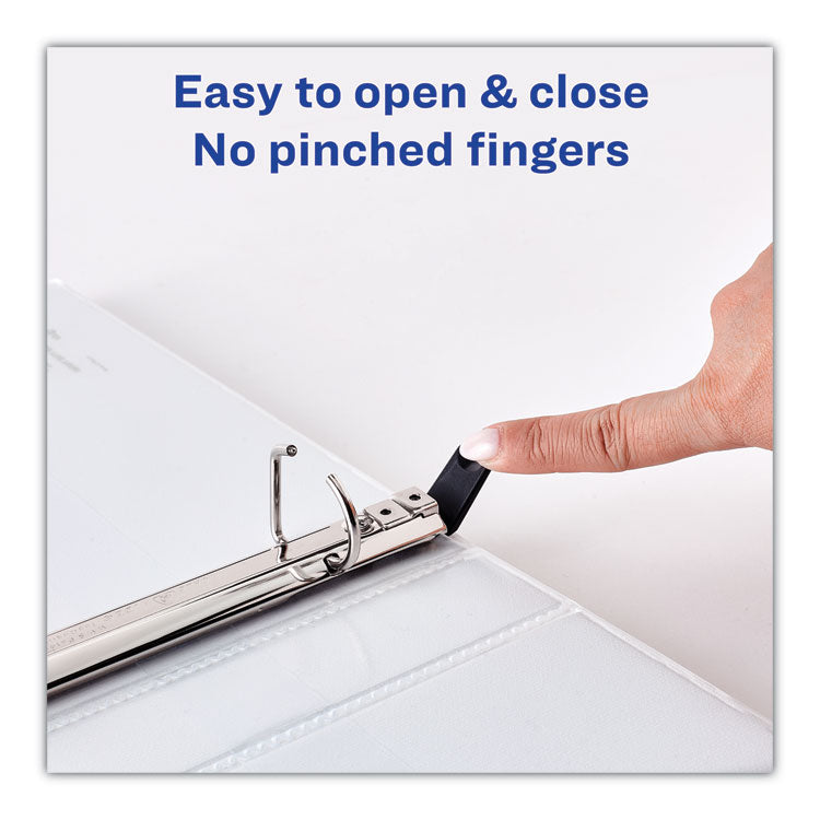 Heavy-Duty Non Stick View Binder with DuraHinge and Slant Rings, 3 Rings, 3" Capacity, 11 x 8.5, White, 2/Pack