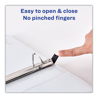 Heavy-Duty Non Stick View Binder with DuraHinge and Slant Rings, 3 Rings, 3" Capacity, 11 x 8.5, White, 2/Pack