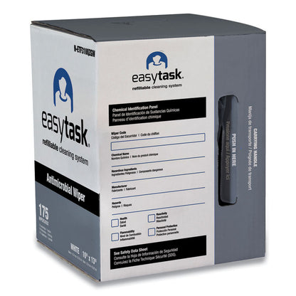 Easy Task F310 Wiper, Quarterfold, 1-Ply, 10 x 13, White, Zipper Bag, 175/Bag