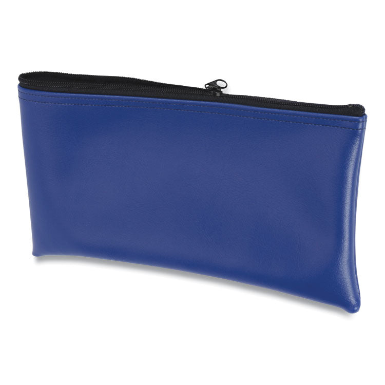 Fabric Deposit Bag, Vinyl, 6" x 1" x 11", Blue