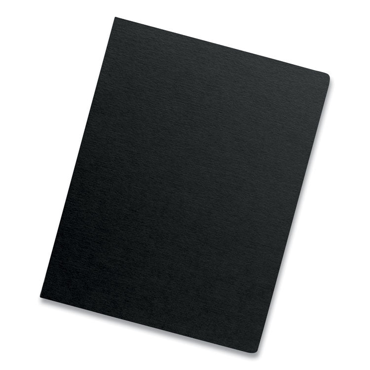 Futura Presentation Covers for Binding Systems, Plastic, Round Corners, 11.25 x 8.75, Matte Black, 25/Pack