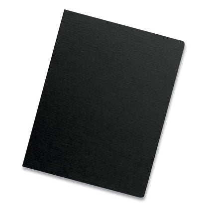 Futura Presentation Covers for Binding Systems, Plastic, Round Corners, 11.25 x 8.75, Matte Black, 25/Pack