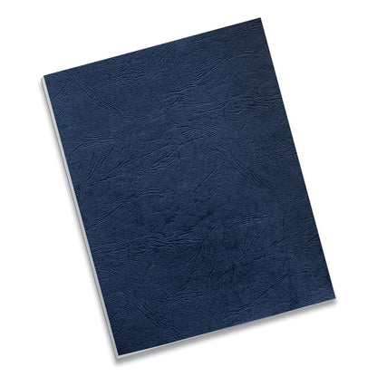 Expressions Classic Grain Texture Presentation Covers for Binding Systems, Paper, Square Corners, 11 x 8.5, Navy, 50/Pack