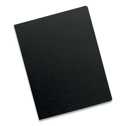Futura Presentation Covers for Binding Systems, Plastic, Round Corners, 11.25 x 8.75, Matte Black, 25/Pack