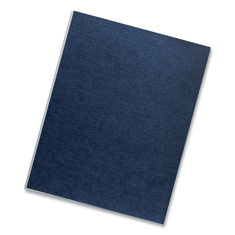 Expressions Linen Texture Presentation Covers for Binding Systems, Paper, Square Corners, 11 x 8.5, Navy, 200/Pack