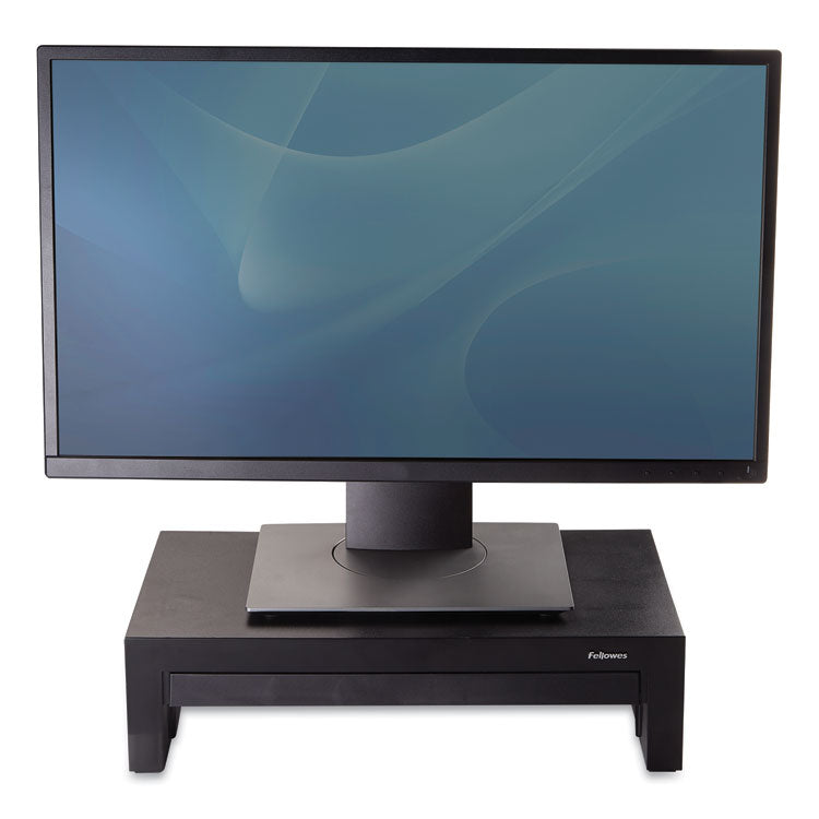 Designer Suites Monitor Riser, For 21" Monitors, 16" x 9.38" x 4.38" to 6", Black Pearl, Supports 40 lbs