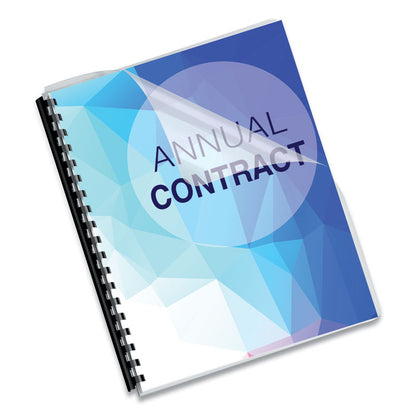 Crystals Transparent Presentation Covers for Binding Systems, Plastic, Round Corners, 11.25 x 8.75, Gloss Clear, 25/Pack