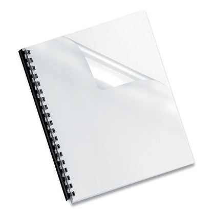 Crystals Transparent Presentation Covers for Binding Systems, Plastic, Square Corners, 11 x 8.5, Gloss Clear, 200/Pack