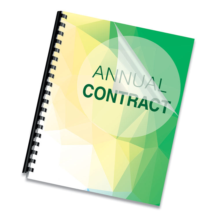 Crystals Transparent Presentation Covers for Binding Systems, Plastic, Square Corners, 11 x 8.5, Gloss Clear, 200/Pack