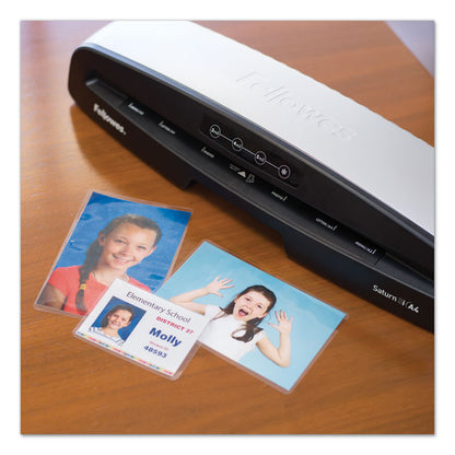 Laminating Pouches, 5 mil., 3.88" x 2.63", Gloss Clear, 25/Pack