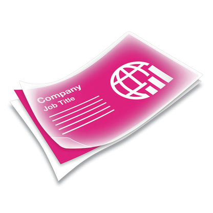 Laminating Pouches, 10 mil, 3.75" x 2.25", Gloss Clear, 100/Pack
