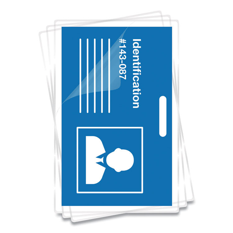 Laminating Pouches, 7 mil, 3.88" x 2.63", Gloss Clear, 100/Pack