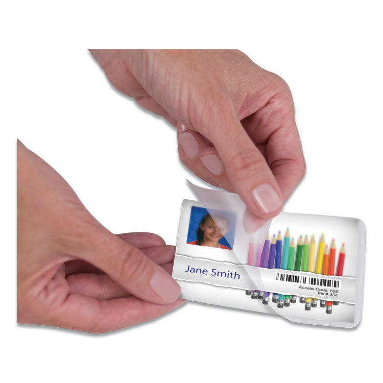 Laminating Pouches, 5 mil, 3.88" x 2.63", Gloss Clear, 100/Pack