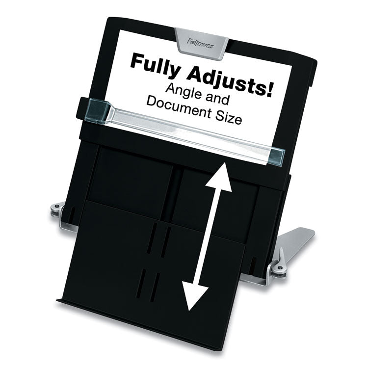 Professional Series In-Line Document Holder, Holds Up to 250 Legal Size Sheets, Plastic, Black