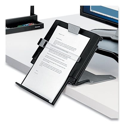 Professional Series In-Line Document Holder, Holds Up to 250 Legal Size Sheets, Plastic, Black