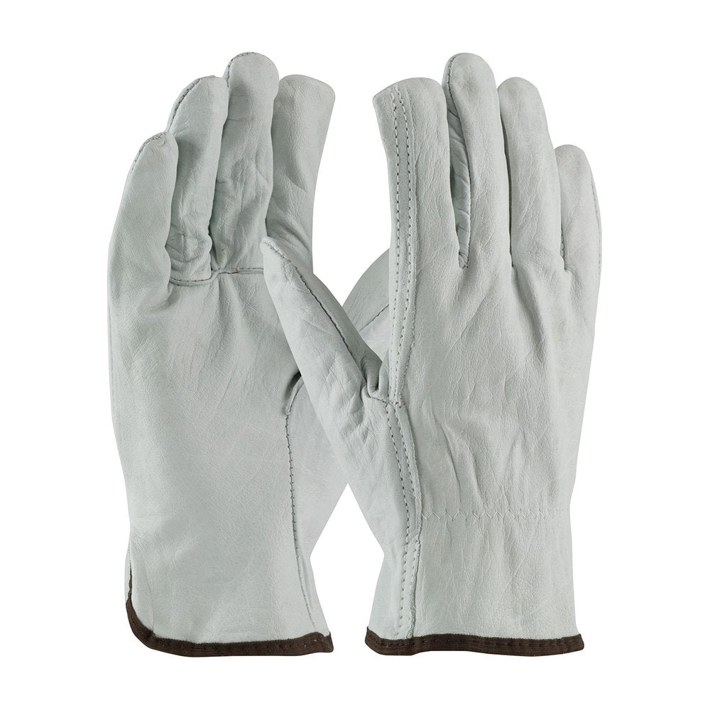 PIP Econ COW Leather Driversglove-straight TH M, 12 Pairs/Pack