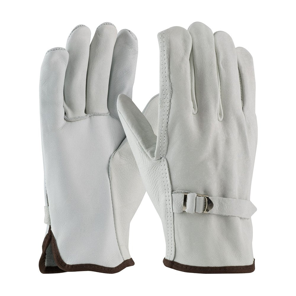 PIP Sup. COW Leather Driverglove Closure S.thumb S, 12 Pairs/Pack