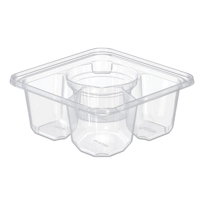 TamperGuard Snack Boxes, 3 Compartments, 6.3 x 6.3 x 2.6, Clear, Plastic, 300/Carton
