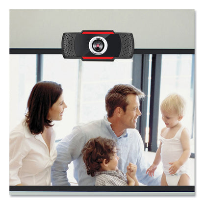 CyberTrack H3 720P HD USB Webcam with Microphone, 1280 pixels x 720 pixels, 1.3 Mpixels, Black
