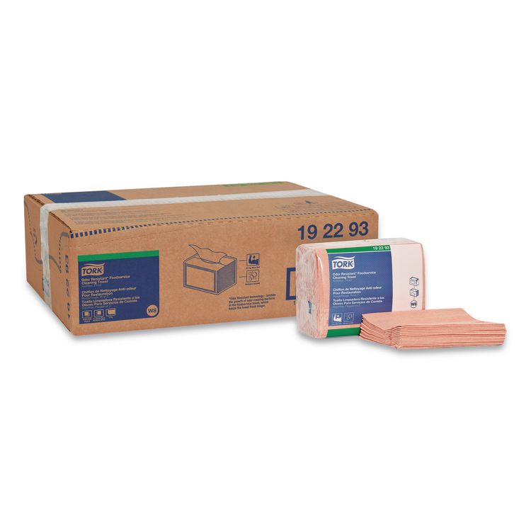 Small Pack Foodservice Cloth, 1-Ply, 11.75 x 14.75, Unscented, Red/Red Stripe, 50/Poly Pack, 4 Packs/Carton