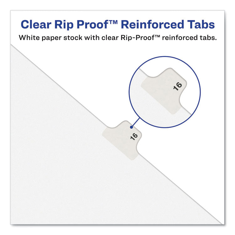 Preprinted Legal Exhibit Side Tab Index Dividers, Avery Style, 26-Tab, C, 11 x 8.5, White, 25/Pack, (1403)