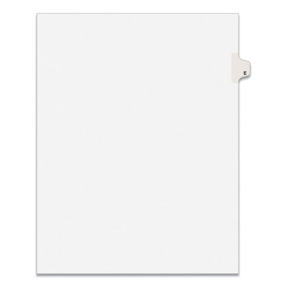 Preprinted Legal Exhibit Side Tab Index Dividers, Avery Style, 26-Tab, E, 11 x 8.5, White, 25/Pack, (1405)