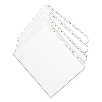 Preprinted Legal Exhibit Side Tab Index Dividers, Allstate Style, 26-Tab, V, 11 x 8.5, White, 25/Pack