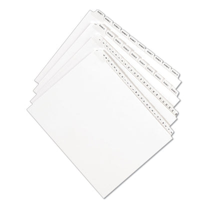 Preprinted Legal Exhibit Side Tab Index Dividers, Allstate Style, 10-Tab, 4, 11 x 8.5, White, 25/Pack