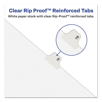 Preprinted Legal Exhibit Side Tab Index Dividers, Avery Style, 26-Tab, D, 11 x 8.5, White, 25/Pack, (1404)