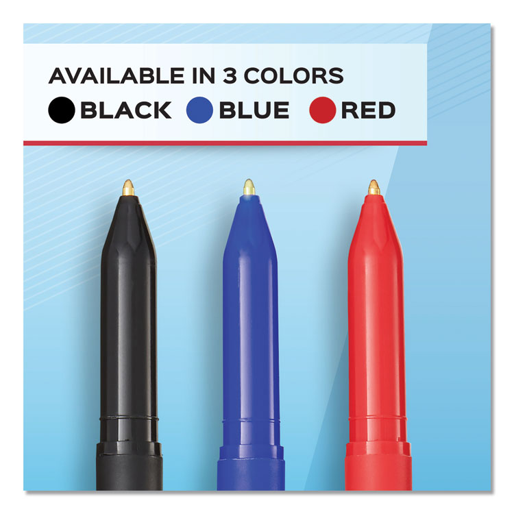 Write Bros. Ballpoint Pen, Stick, Medium 1 mm, Red Ink, Red Barrel, Dozen