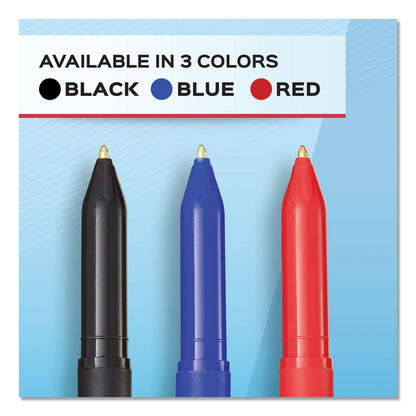 Write Bros. Ballpoint Pen, Stick, Medium 1 mm, Red Ink, Red Barrel, Dozen