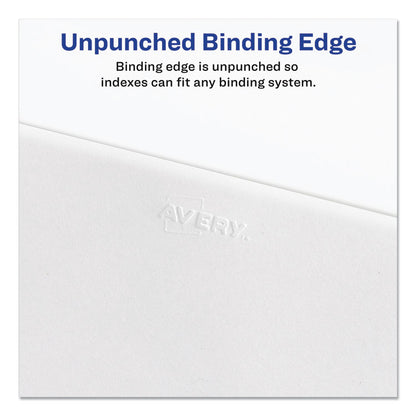Preprinted Legal Exhibit Side Tab Index Dividers, Avery Style, 26-Tab, E, 11 x 8.5, White, 25/Pack, (1405)